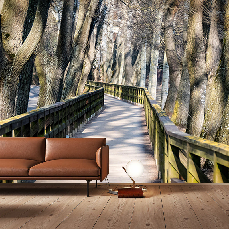 Road Scene Mural Industrial Space Extension Mural Mildew Resistant Decorative Wall Art