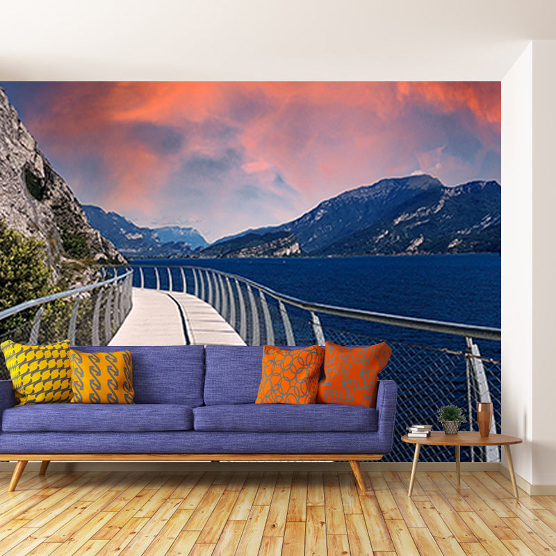 Building Scene Space Extension Mural Industrial Mildew Resistant Decorative Wall Covering