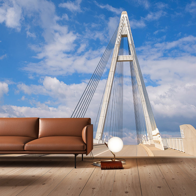 Building Scene Space Extension Mural Industrial Mildew Resistant Decorative Wall Covering