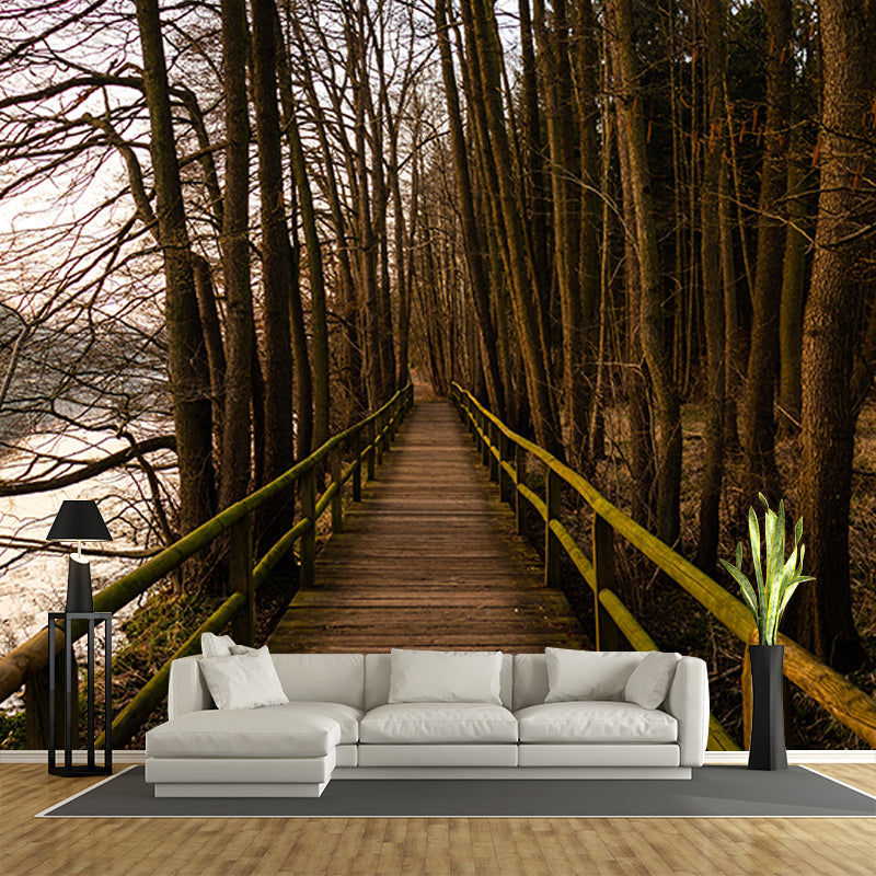 Forest Scene Mural Space Extension Wall Mural Mildew Resistant Decorative Wall Art