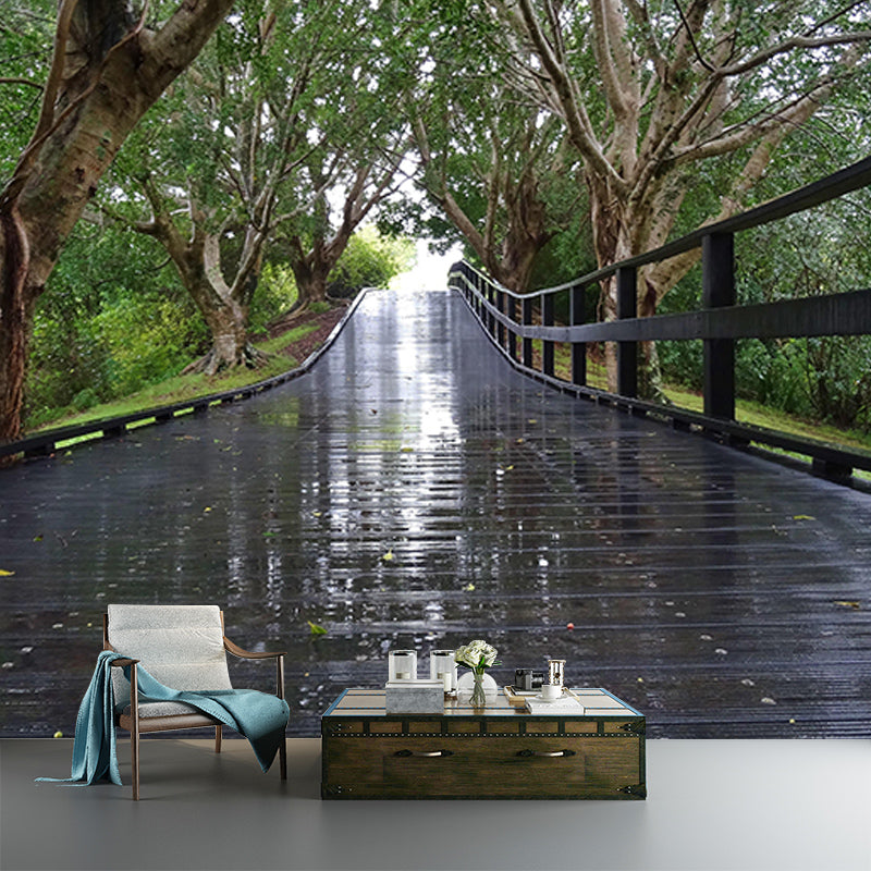 Bridge Scene Industrial Decorative Space Extension Mural Mildew Resistant Bedrom Mural