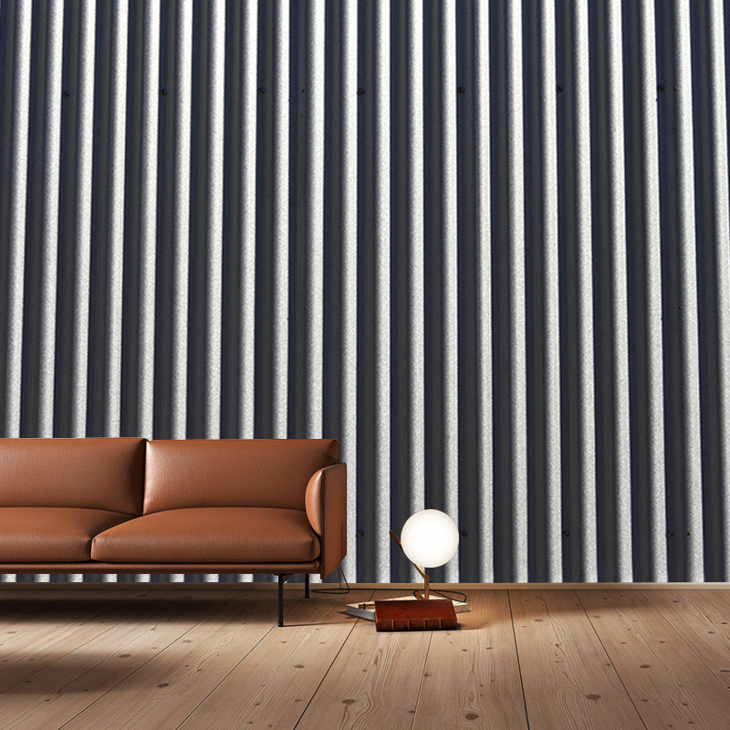 3D Mural Industrial Style Metal Mural Mildew Resistant Decorative Wall Art