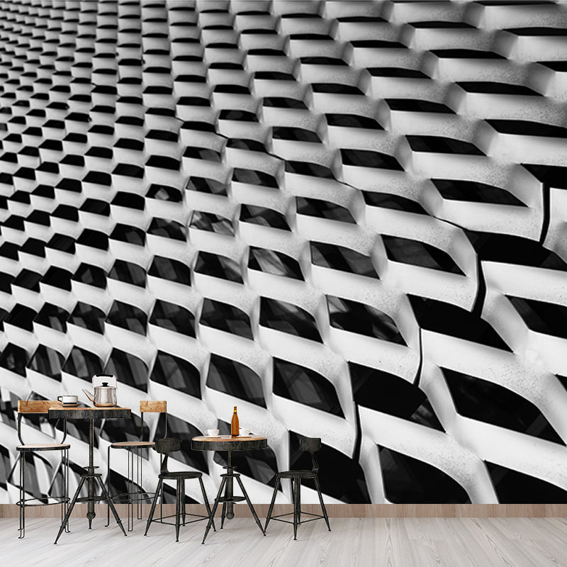 3D Print Mural Industrial Style Metal Wall Mural Mildew Resistant Decorative Wall Covering