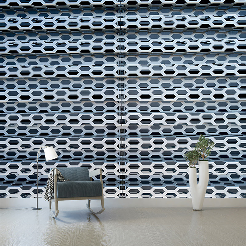 Iron Print Mural Metal Mural Industrial Style Mildew Resistant Decorative Room Mural