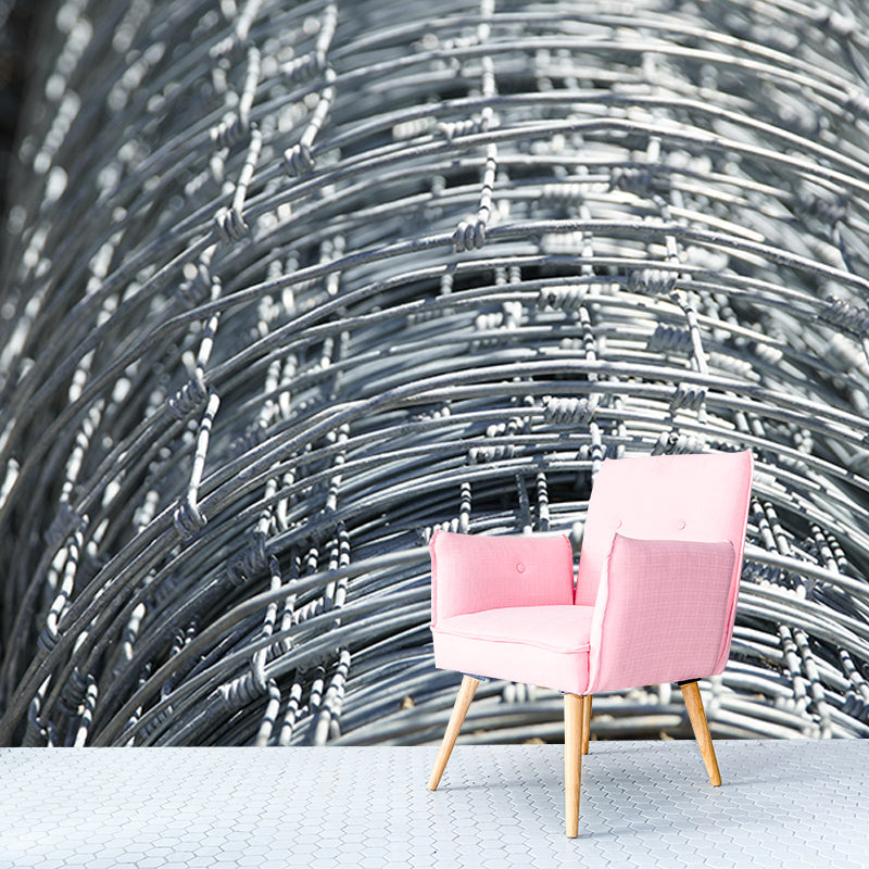 Iron Print Mural Metal Mural Industrial Style Mildew Resistant Decorative Room Mural