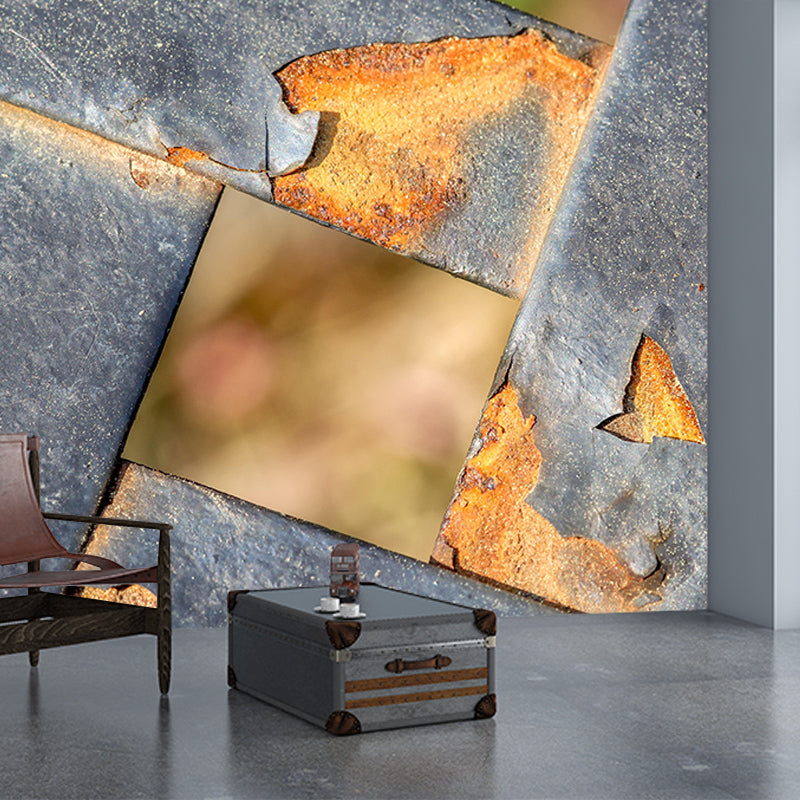 Dark Color Metal Mural Mildew Resistant Decorative Bedroom Mural