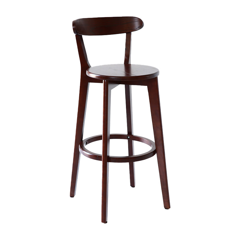 Taburete de bar de estilo escandinavo con taburete de mostrador de asiento cuadrado de madera para bar de cocina
