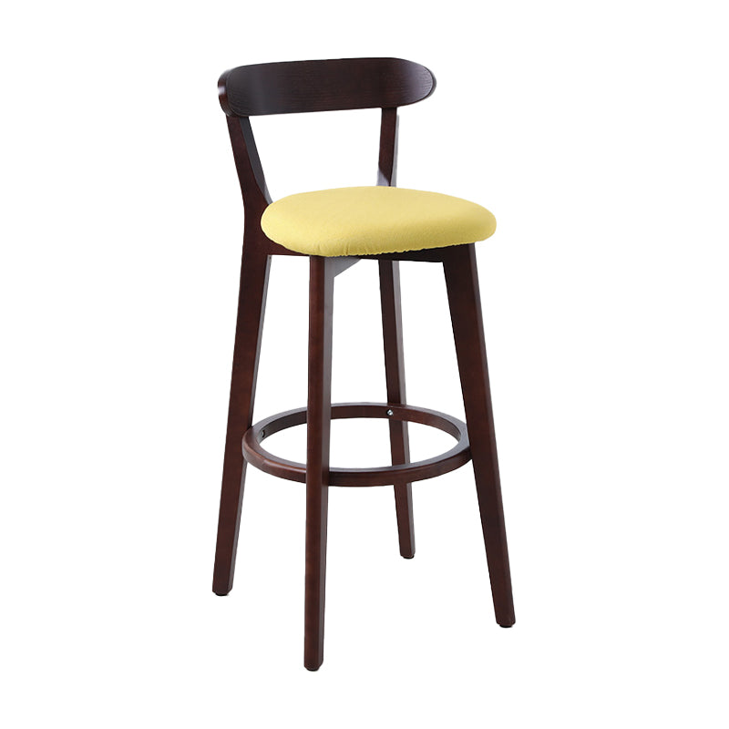 Taburete de bar de estilo escandinavo con taburete de mostrador de asiento cuadrado de madera para bar de cocina