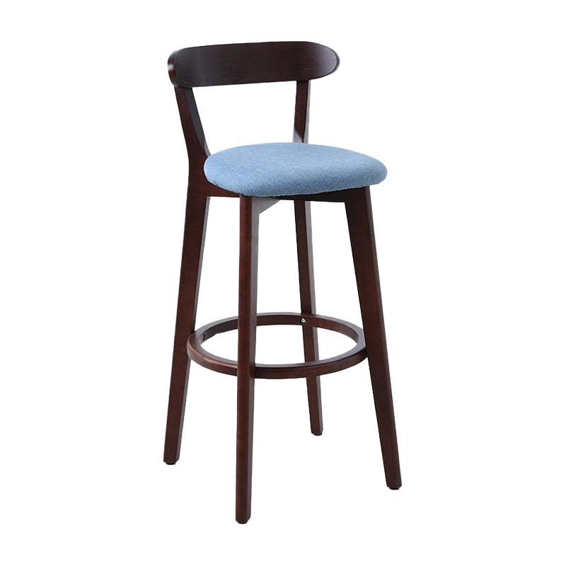 Taburete de bar de estilo escandinavo con taburete de mostrador de asiento cuadrado de madera para bar de cocina