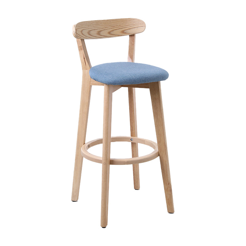 Taburete de bar de estilo escandinavo con taburete de mostrador de asiento cuadrado de madera para bar de cocina
