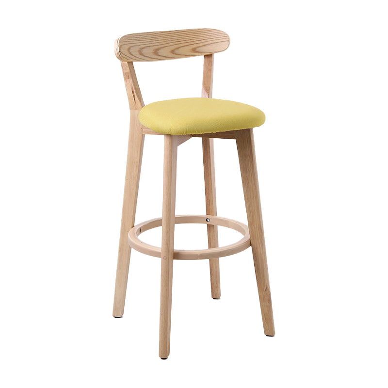 Taburete de bar de estilo escandinavo con taburete de mostrador de asiento cuadrado de madera para bar de cocina