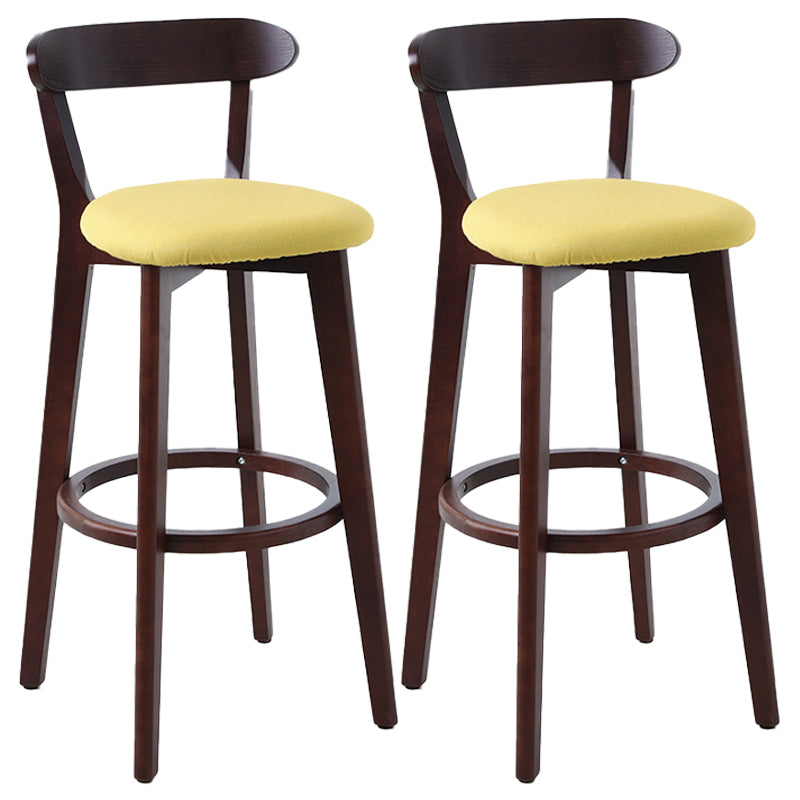 Taburete de bar de estilo escandinavo con taburete de mostrador de asiento cuadrado de madera para bar de cocina