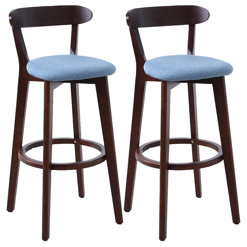 Taburete de bar de estilo escandinavo con taburete de mostrador de asiento cuadrado de madera para bar de cocina