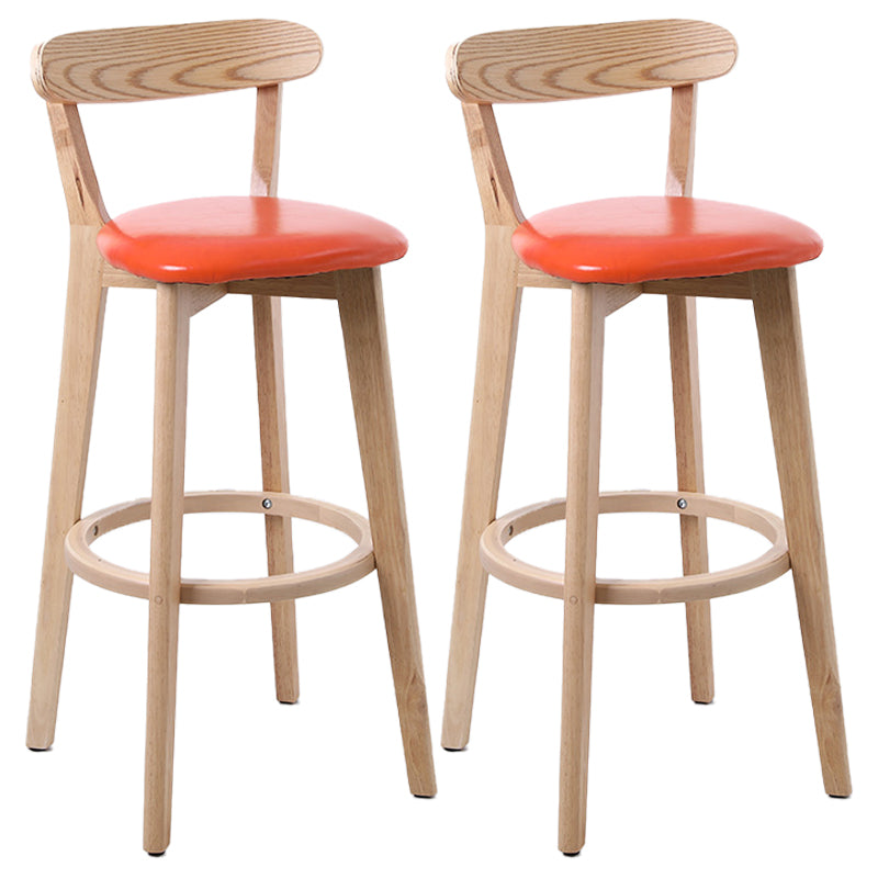 Taburete de bar de estilo escandinavo con taburete de mostrador de asiento cuadrado de madera para bar de cocina
