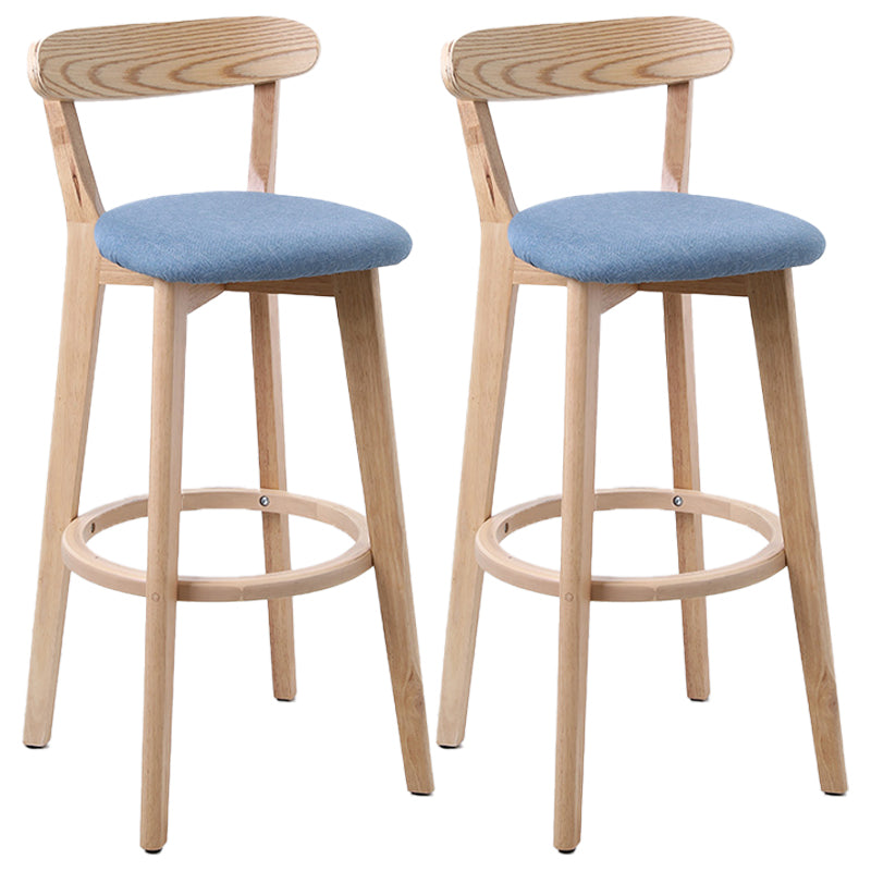 Taburete de bar de estilo escandinavo con taburete de mostrador de asiento cuadrado de madera para bar de cocina
