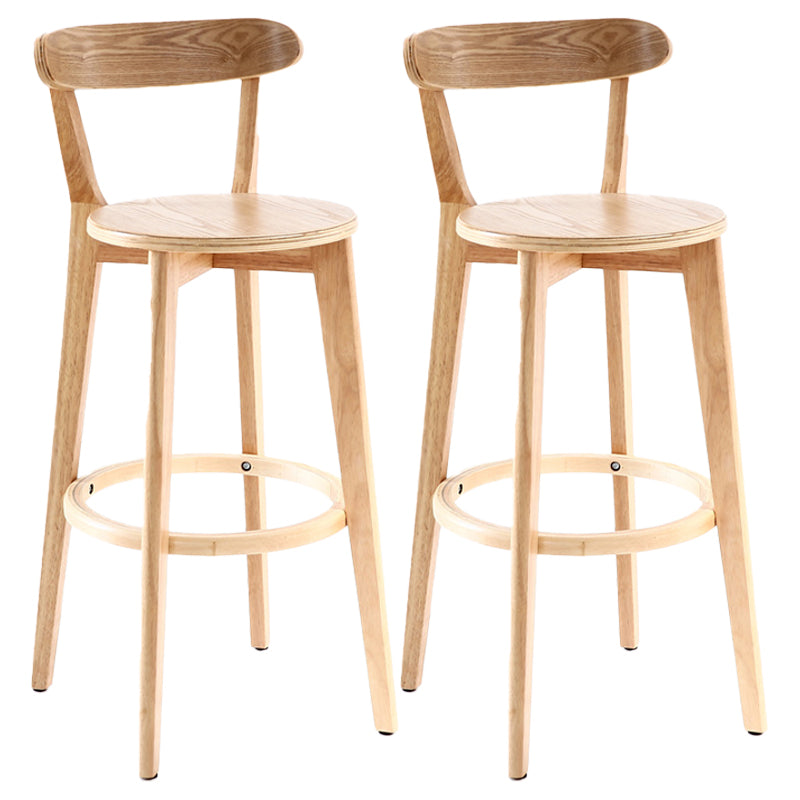 Taburete de bar de estilo escandinavo con taburete de mostrador de asiento cuadrado de madera para bar de cocina