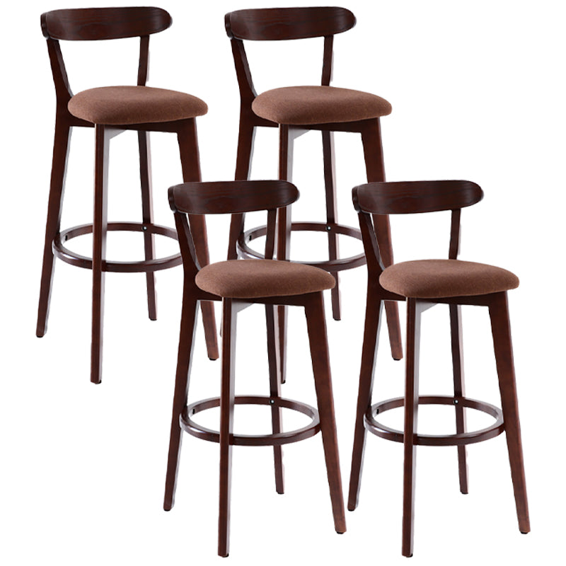 Taburete de bar de estilo escandinavo con taburete de mostrador de asiento cuadrado de madera para bar de cocina