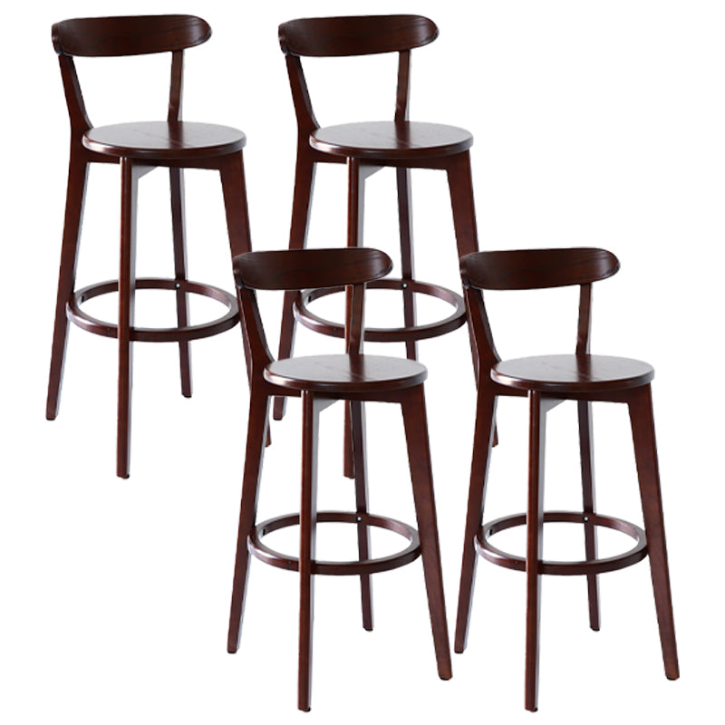Taburete de bar de estilo escandinavo con taburete de mostrador de asiento cuadrado de madera para bar de cocina