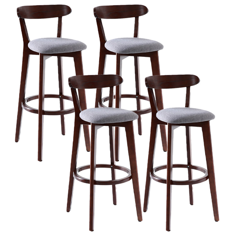 Taburete de bar de estilo escandinavo con taburete de mostrador de asiento cuadrado de madera para bar de cocina