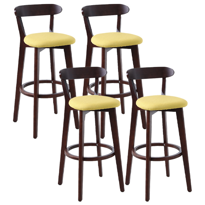 Taburete de bar de estilo escandinavo con taburete de mostrador de asiento cuadrado de madera para bar de cocina