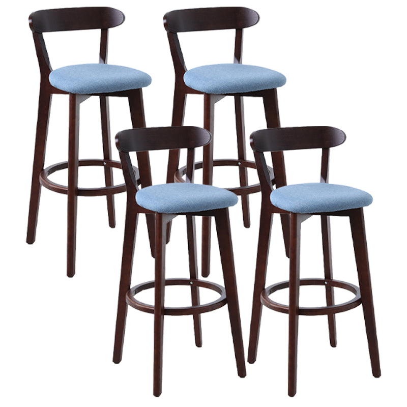 Taburete de bar de estilo escandinavo con taburete de mostrador de asiento cuadrado de madera para bar de cocina