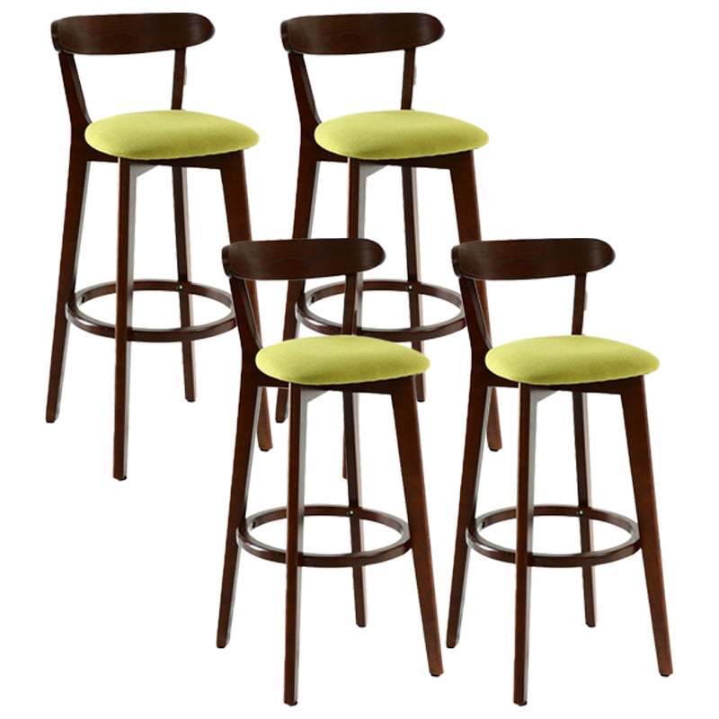 Taburete de bar de estilo escandinavo con taburete de mostrador de asiento cuadrado de madera para bar de cocina