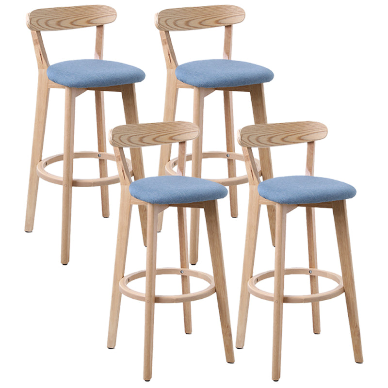 Taburete de bar de estilo escandinavo con taburete de mostrador de asiento cuadrado de madera para bar de cocina