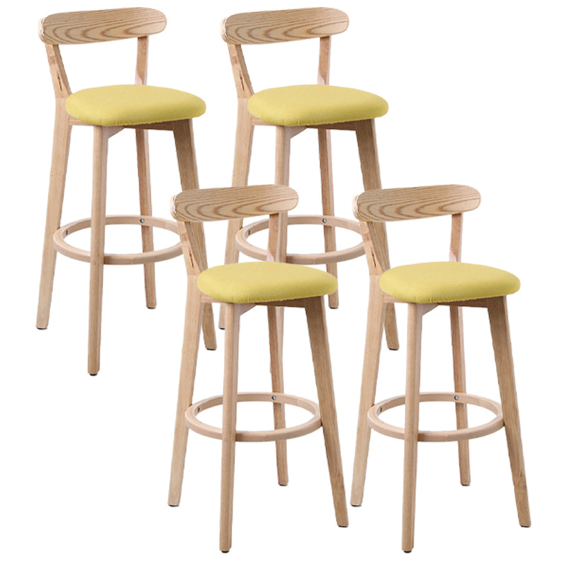 Taburete de bar de estilo escandinavo con taburete de mostrador de asiento cuadrado de madera para bar de cocina