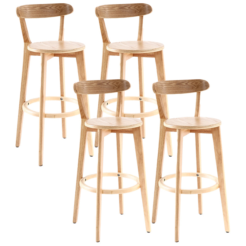 Taburete de bar de estilo escandinavo con taburete de mostrador de asiento cuadrado de madera para bar de cocina