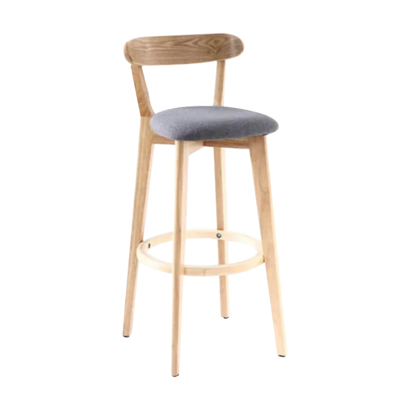 Taburete de bar de estilo escandinavo con taburete de mostrador de asiento cuadrado de madera para bar de cocina