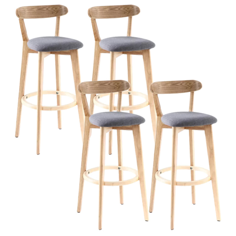 Taburete de bar de estilo escandinavo con taburete de mostrador de asiento cuadrado de madera para bar de cocina