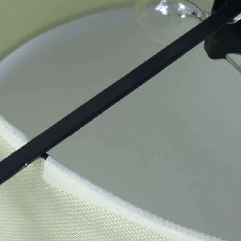 Lampe de plafond d'ombre de tissu de lumières encastrées de style chinois pour le salon