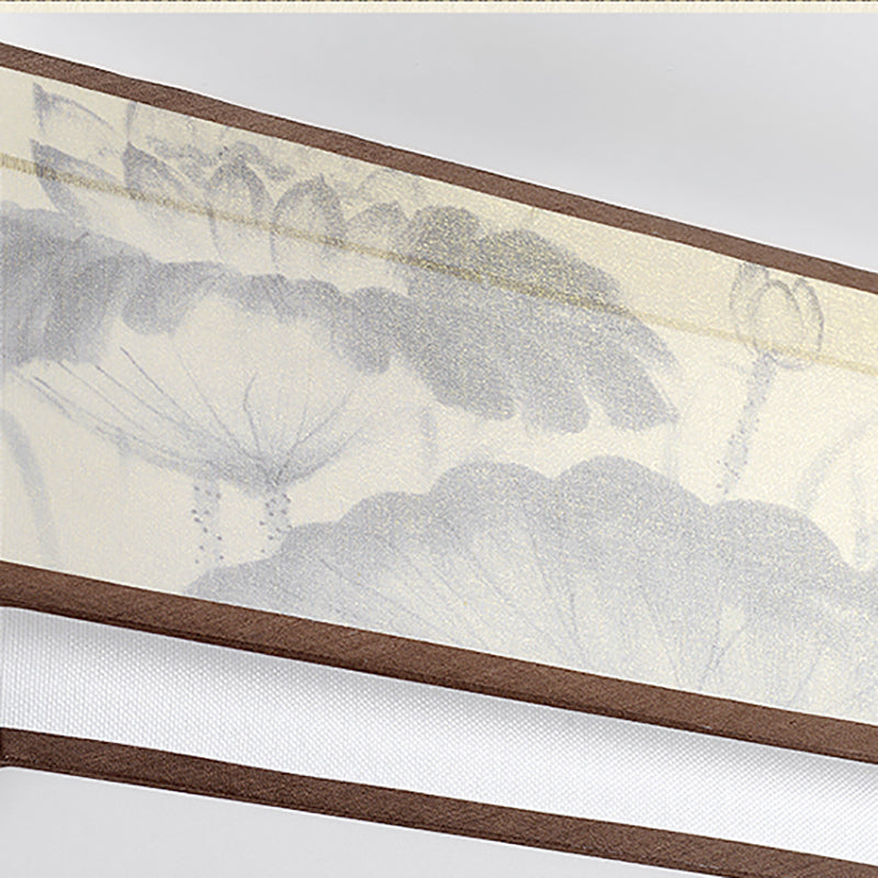Lampe encastrée en tissu, plafonnier en forme de tambour de Style chinois pour salle à manger