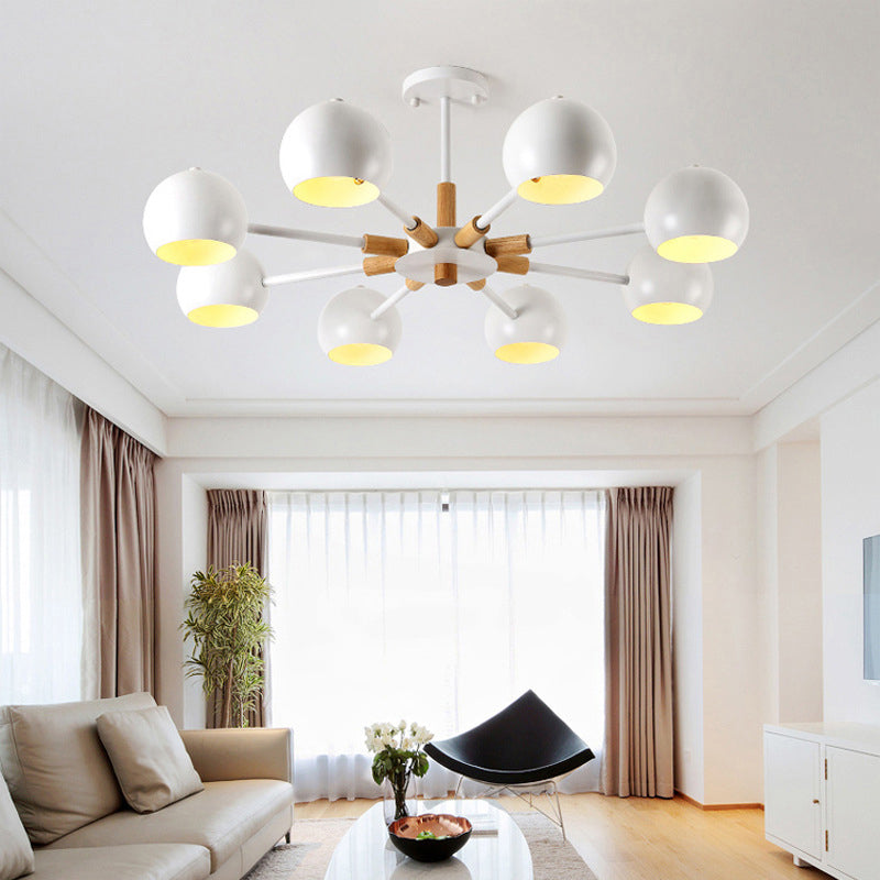 Living Room Chandelier Modern Multi Head Macron Hanging Fixture for Bedroom