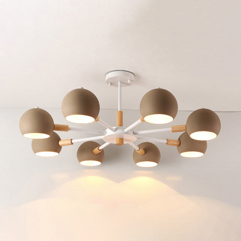 Living Room Chandelier Modern Multi Head Macron Hanging Fixture for Bedroom