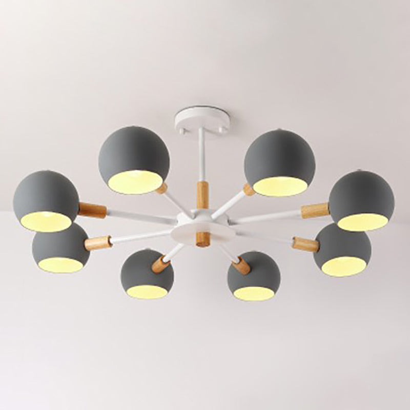 Living Room Chandelier Modern Multi Head Macron Hanging Fixture for Bedroom