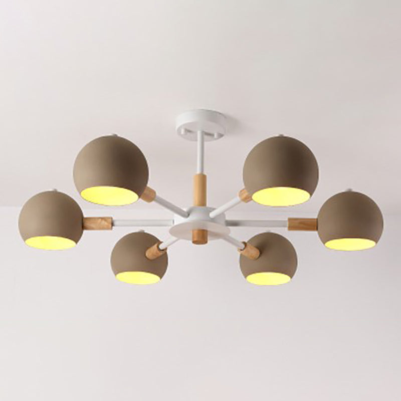Living Room Chandelier Modern Multi Head Macron Hanging Fixture for Bedroom