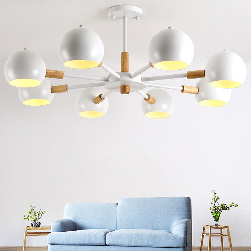 Living Room Chandelier Modern Multi Head Macron Hanging Fixture for Bedroom