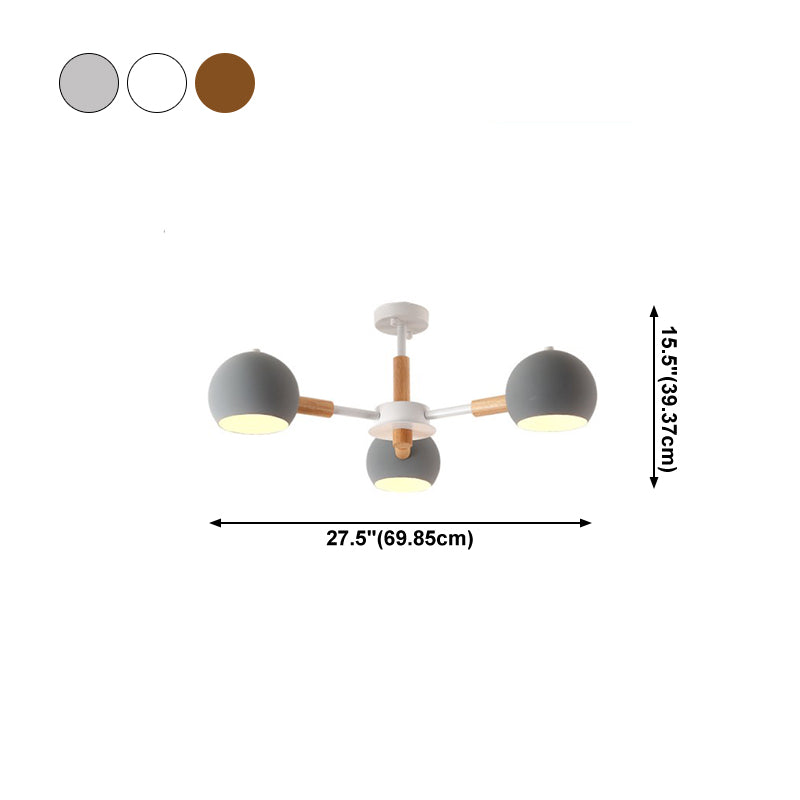 Living Room Chandelier Modern Multi Head Macron Hanging Fixture for Bedroom