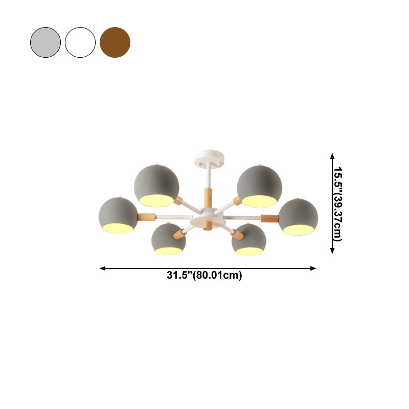 Living Room Chandelier Modern Multi Head Macron Hanging Fixture for Bedroom
