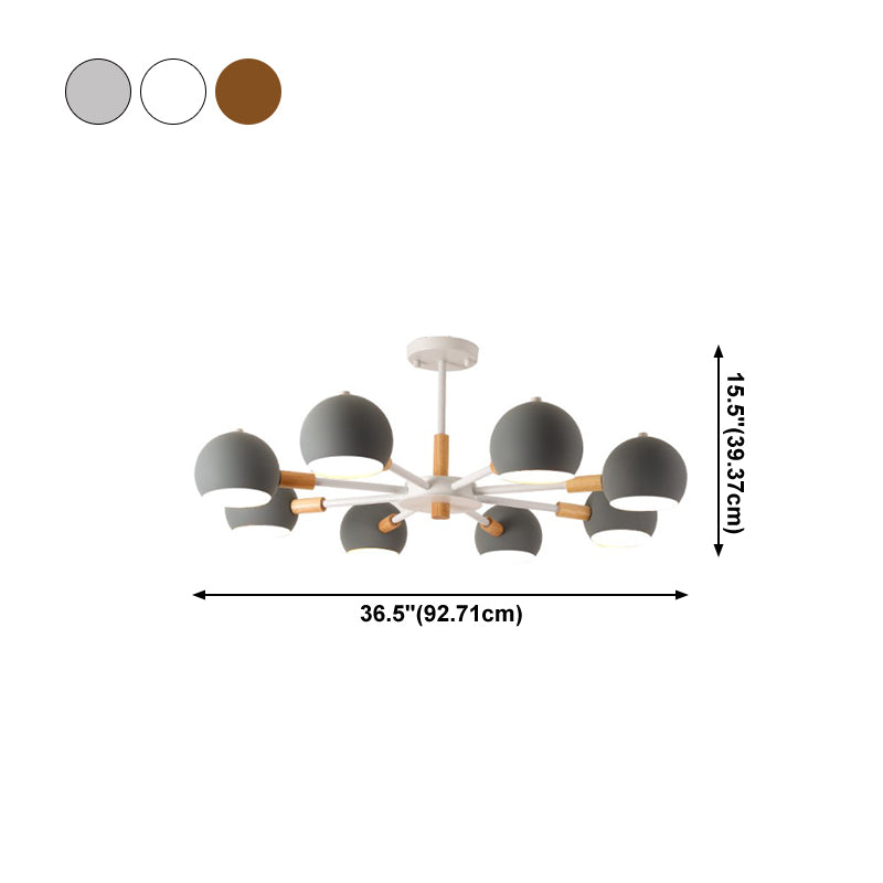 Living Room Chandelier Modern Multi Head Macron Hanging Fixture for Bedroom