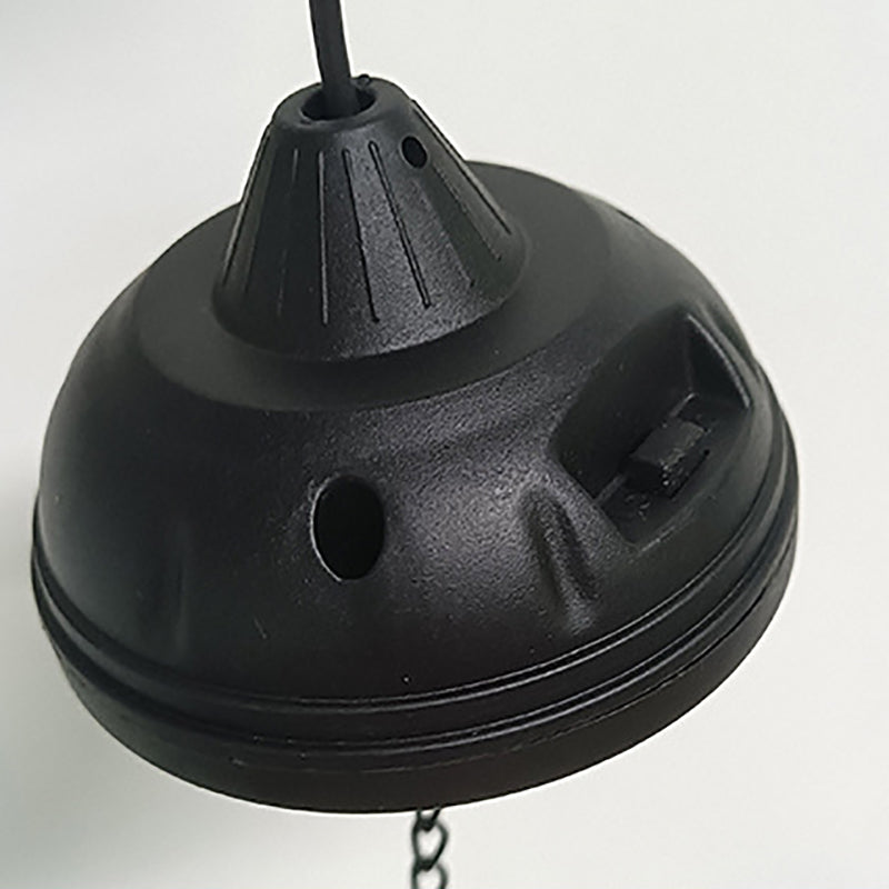 Luce a sospensione nera in stile industriale 1 Schermo mesh Schermo solare Luce sospesa