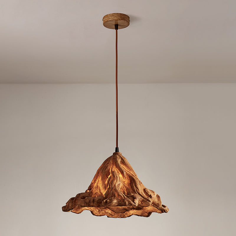 Décor décor lotus feuille en forme de pendentif en résine à manger lampe de suspension de plafond