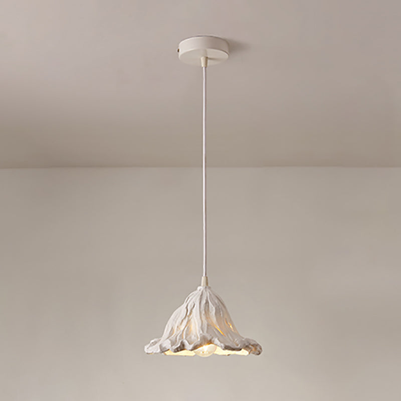 Décor décor lotus feuille en forme de pendentif en résine à manger lampe de suspension de plafond