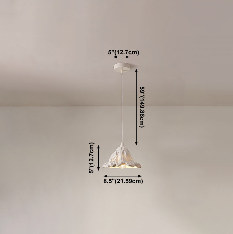 Décor décor lotus feuille en forme de pendentif en résine à manger lampe de suspension de plafond