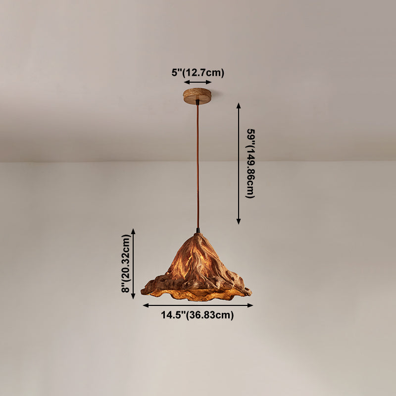 Décor décor lotus feuille en forme de pendentif en résine à manger lampe de suspension de plafond