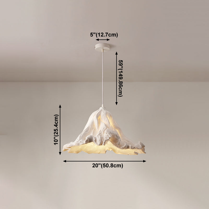 Décor décor lotus feuille en forme de pendentif en résine à manger lampe de suspension de plafond