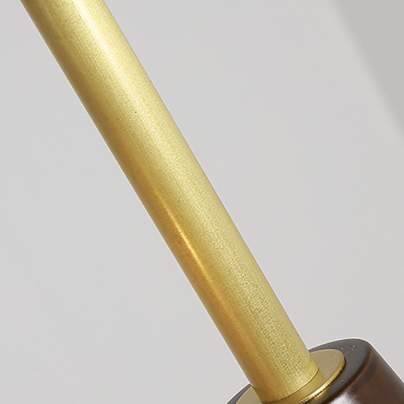 Salle à manger suspendue lampe nordique en noyer en bois clair avec une petite teinte en verre