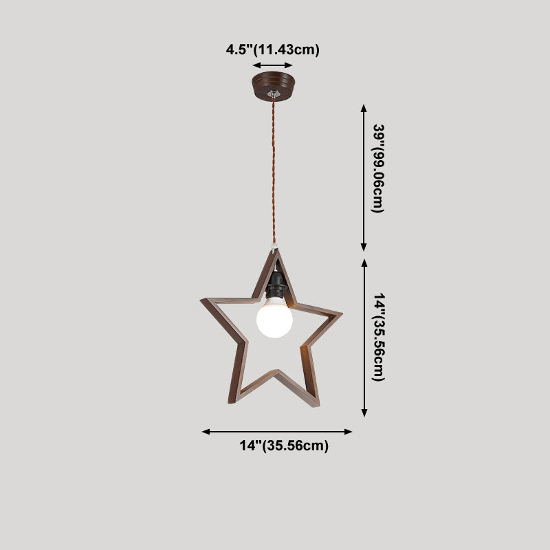 Salle à manger suspendue lampe nordique en noyer en bois clair avec une petite teinte en verre