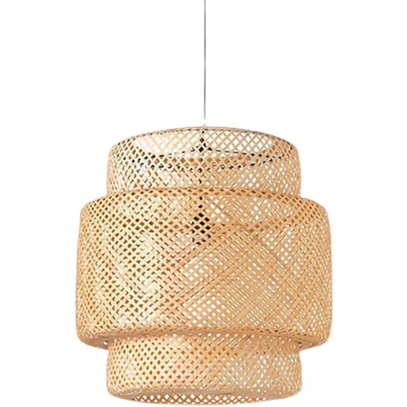 Style moderne en bambou suspendu léger pendant ménage pour chambre à coucher